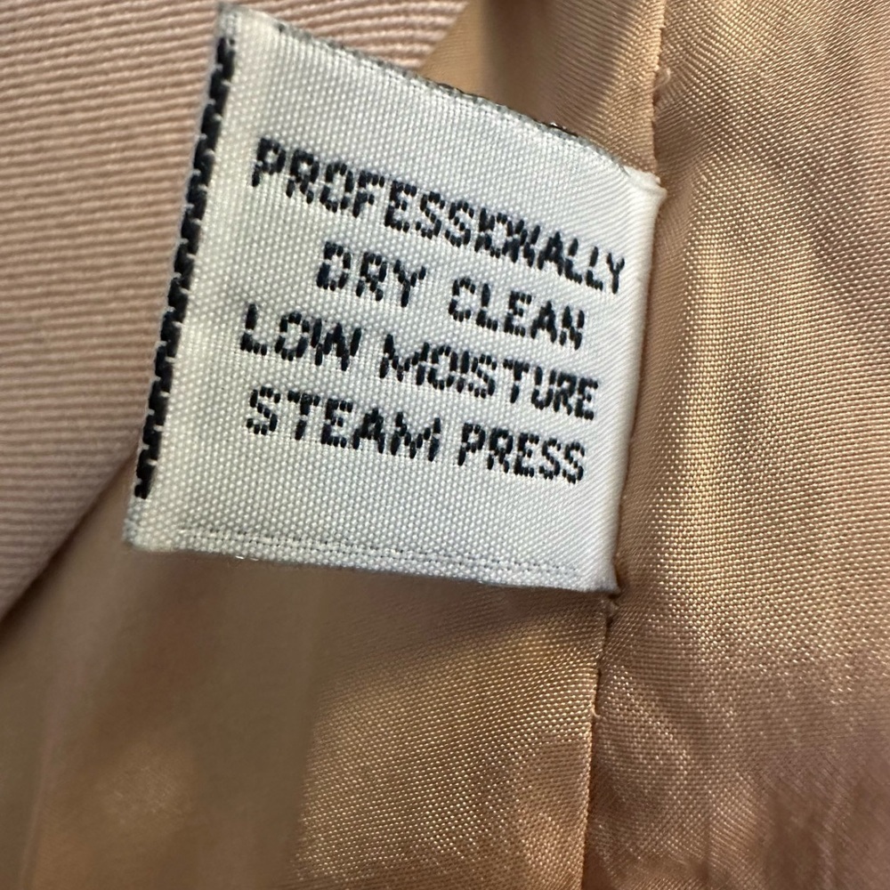 Christian Dior Tan Vintage 100% Wool 2 pc. Blazer & Skirt Suit Set Size 8 - Picture 12 of 14